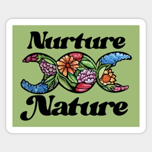 Nurture Nature Triple Moon Symbol Magnet